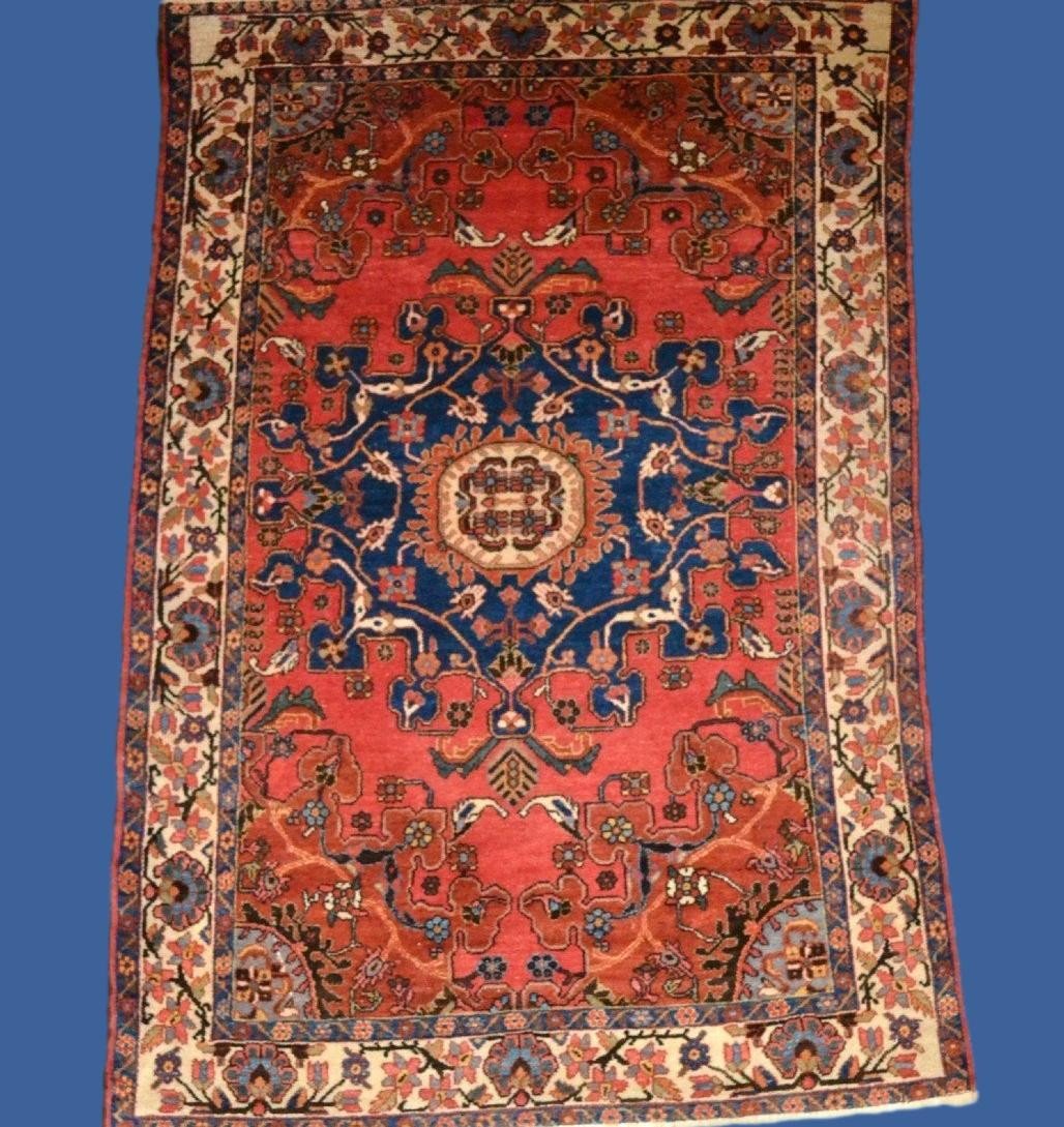 Old Tafresh Rug, 134 X 205 Cm, Hand-knotted Wool In Iran, First Part Of The 20th Century-photo-6