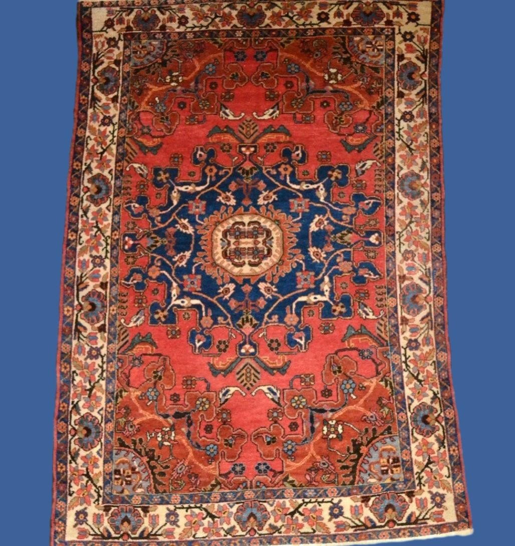 Tapis Tafresh ancien, 134 x 205 cm, laine nouée main en Iran, première partie du XXème siècle-photo-6