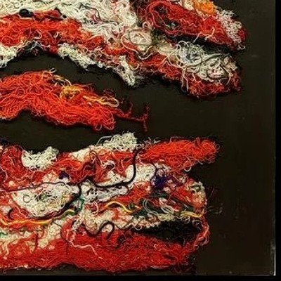 Mario Martinelli (1944 -) Hand-knotted Wool, "bandiera Dragona" 60 X 80 Cm, Italy, Framed-photo-3