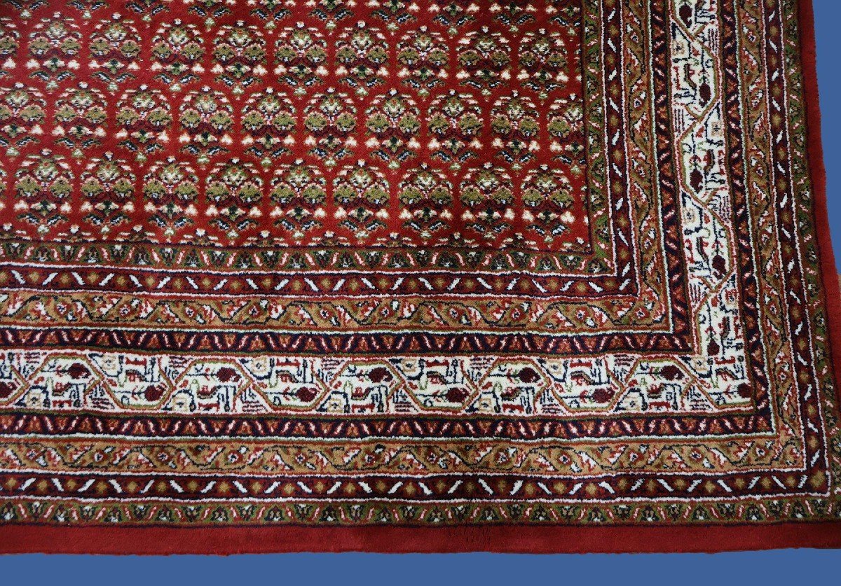 Sarough Mir Rug, 232 Cm X 353 Cm, Hand-knotted Kork Wool In Iran Circa 1970, In Very Good Condition-photo-4