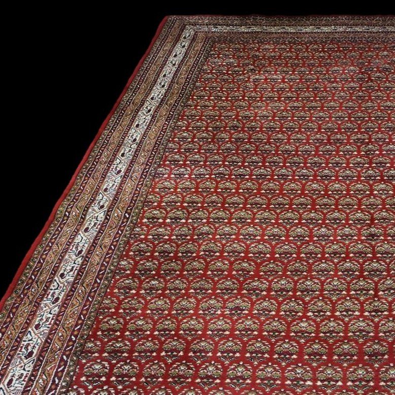 Sarough Mir Rug, 232 Cm X 353 Cm, Hand-knotted Kork Wool In Iran Circa 1970, In Very Good Condition-photo-3