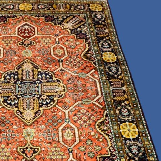 Ghoum Rug, Silk On Silk, 101 X 160 Cm, Hand-knotted In Iran Around 1970-1980, In Very Good Condition-photo-4