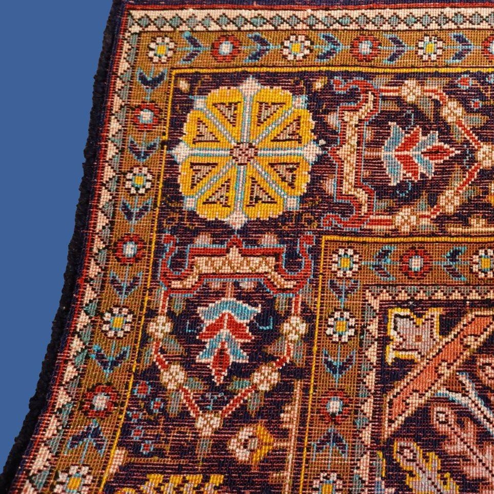 Ghoum Rug, Silk On Silk, 101 X 160 Cm, Hand-knotted In Iran Around 1970-1980, In Very Good Condition-photo-7