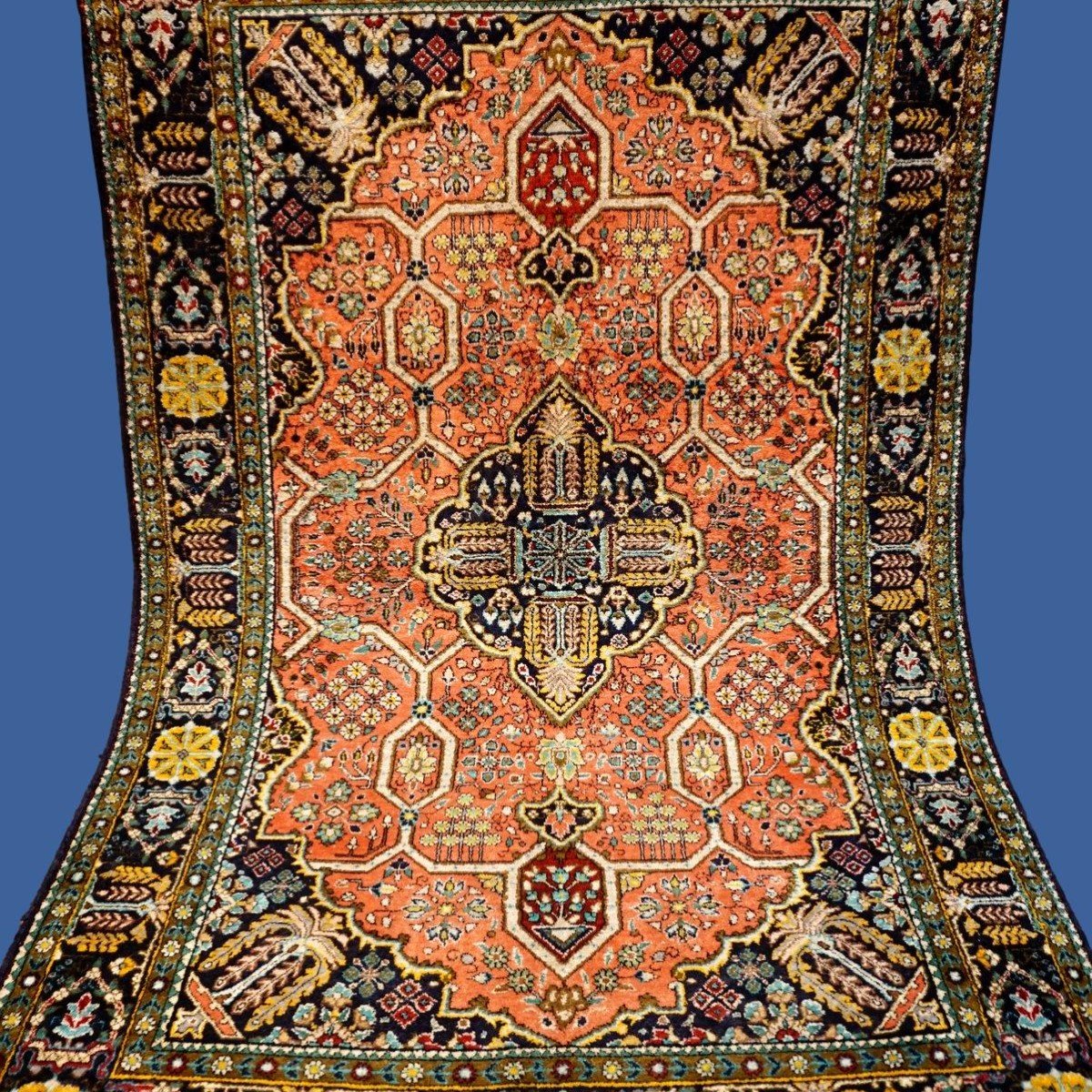 Ghoum Rug, Silk On Silk, 101 X 160 Cm, Hand-knotted In Iran Around 1970-1980, In Very Good Condition