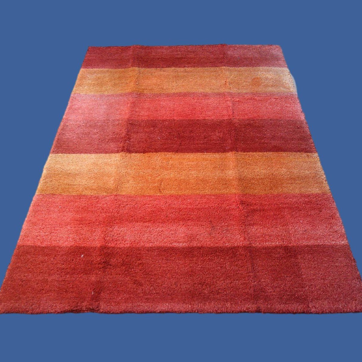 Tapis Gabbeh, 140 x 200 cm, laine nouée main, Iran vers 1970-1980, parfait état, épaisseur 3 cm-photo-3