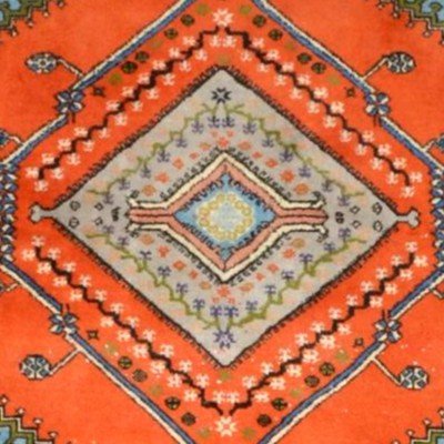 Rabat Rug, 200 X 305 Cm, Hand-knotted Wool In Morocco Circa 1960-1970 In Very Good Used Condition-photo-5