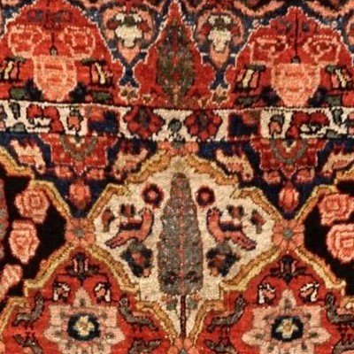 Tapis Bakhtiar ancien, 140 x 215 cm, beau persan en  laine nouée main en Iran  vers 1930-1950 -photo-4