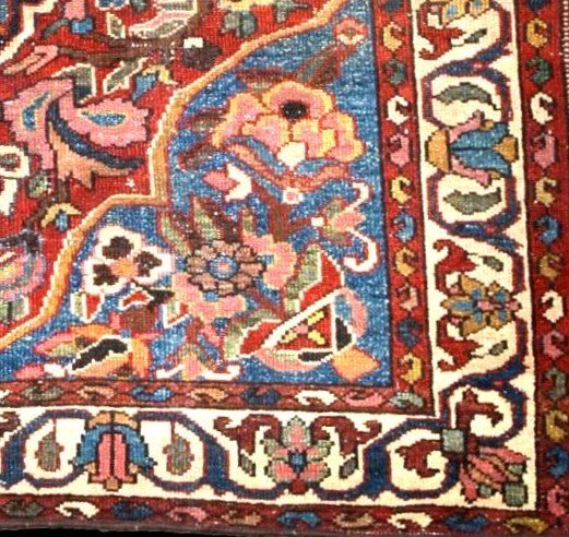 Tapis Bakhtiar ancien, 133 x 198 cm, laine nouée main en Perse, Iran, début du XXème, 1900-1920-photo-5