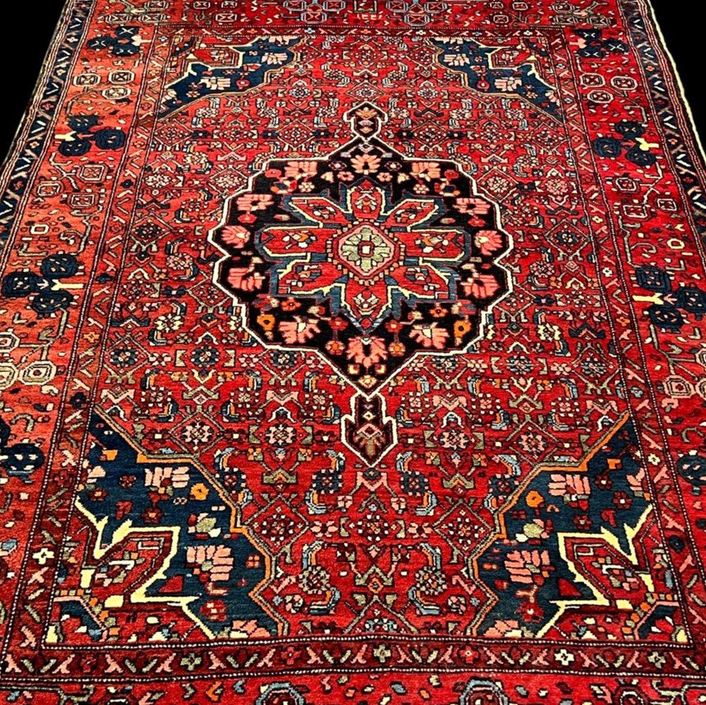 Tapis Mehraban, 130 cm x 195 cm, laine nouée main vers 1950-60 en Perse, Iran, très bel état