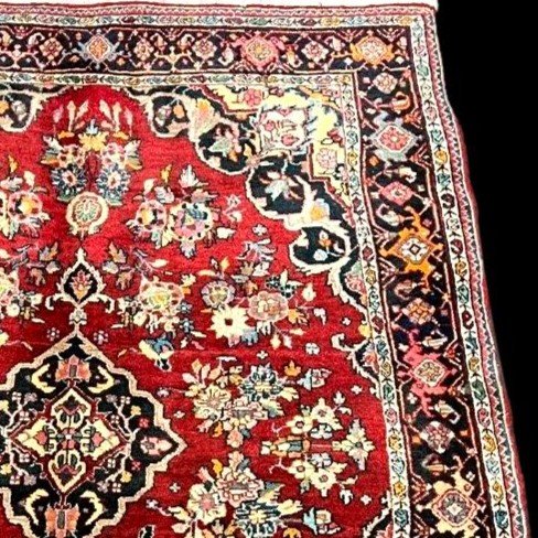Sarouck Rug, 115 Cm X 165 Cm, Hand-knotted Wool In Iran Circa 1970-1980 In Perfect Condition-photo-5