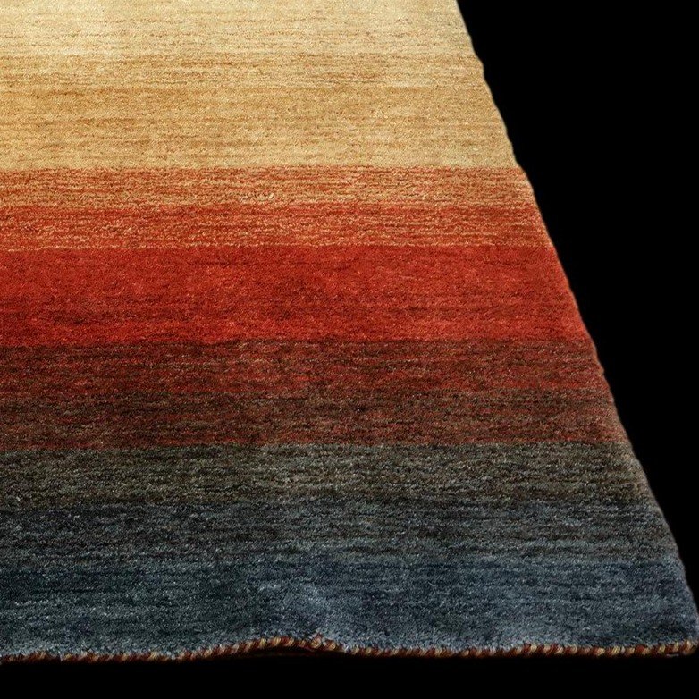 Gabbeh Rug, 148 X 196 Cm, Hand-knotted Wool, Iran, 1970-1980, Very Good Condition, Thickness 2.5 Cm-photo-5