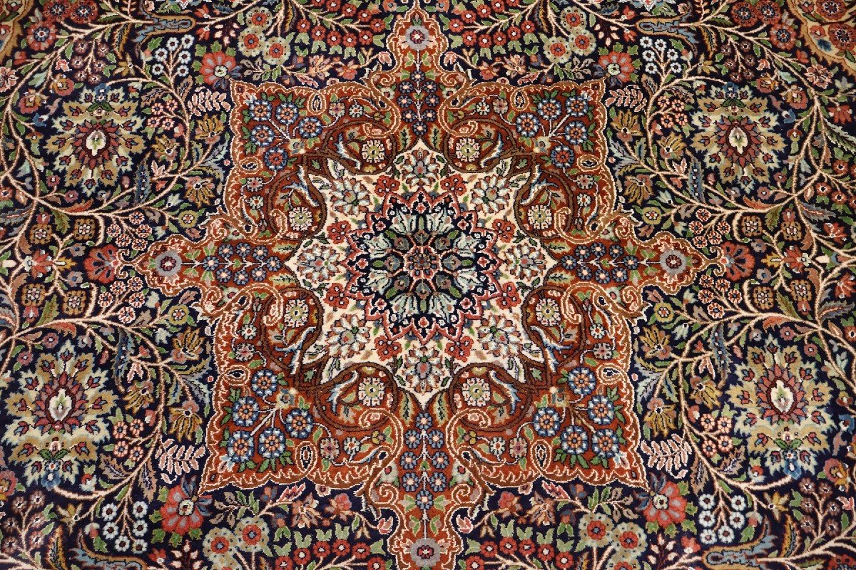 Tabriz Rug, Indo-persian, 270 Cm X 370 Cm, Finely Hand-knotted Wool Circa 1980, Perfect Condition-photo-1