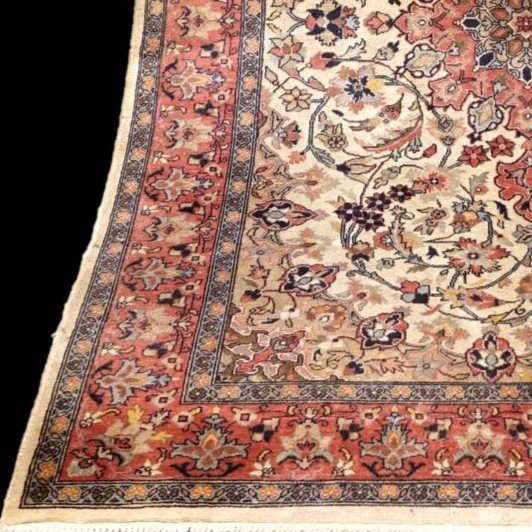 Rug  Gohm Indo-persian, 128 Cm X 195 Cm, Hand-knotted Wool Circa 1980, Very Good Used Condition-photo-3