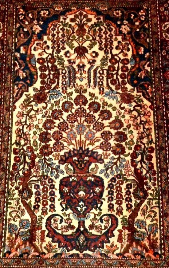 Tapis Téhéran ancien, 138 cm x 206 cm, laine nouée main en Iran, début du XXème, 1920-1930-photo-6