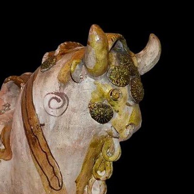Taureau cérémoniel ancien en  poterie, Torito De Pucara, Pérou du XIXème siècle, bel état -photo-6