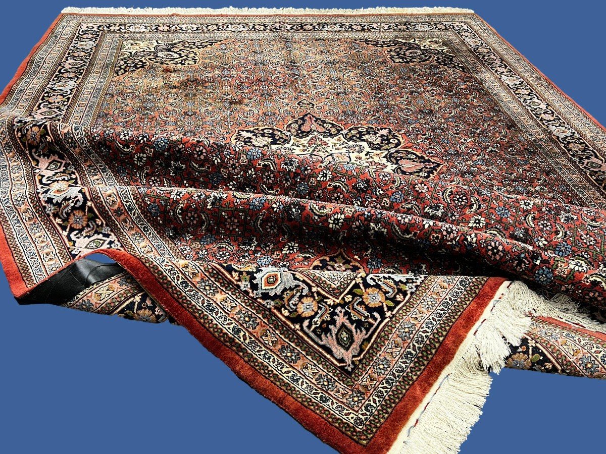 Bidjar Rug, 245 Cm X 347 Cm, Hand-knotted Wool, High Density, Circa 1980 In Perfect Condition-photo-2
