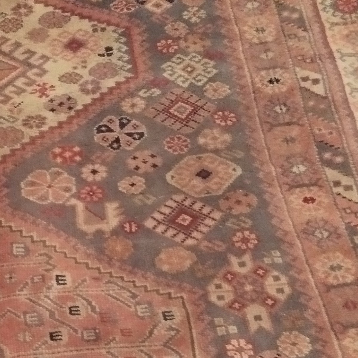 Tapis à la façon des Kilims, laine sur laine nouée main, 195 x  272 cm, vers 1970 Turquie-photo-4