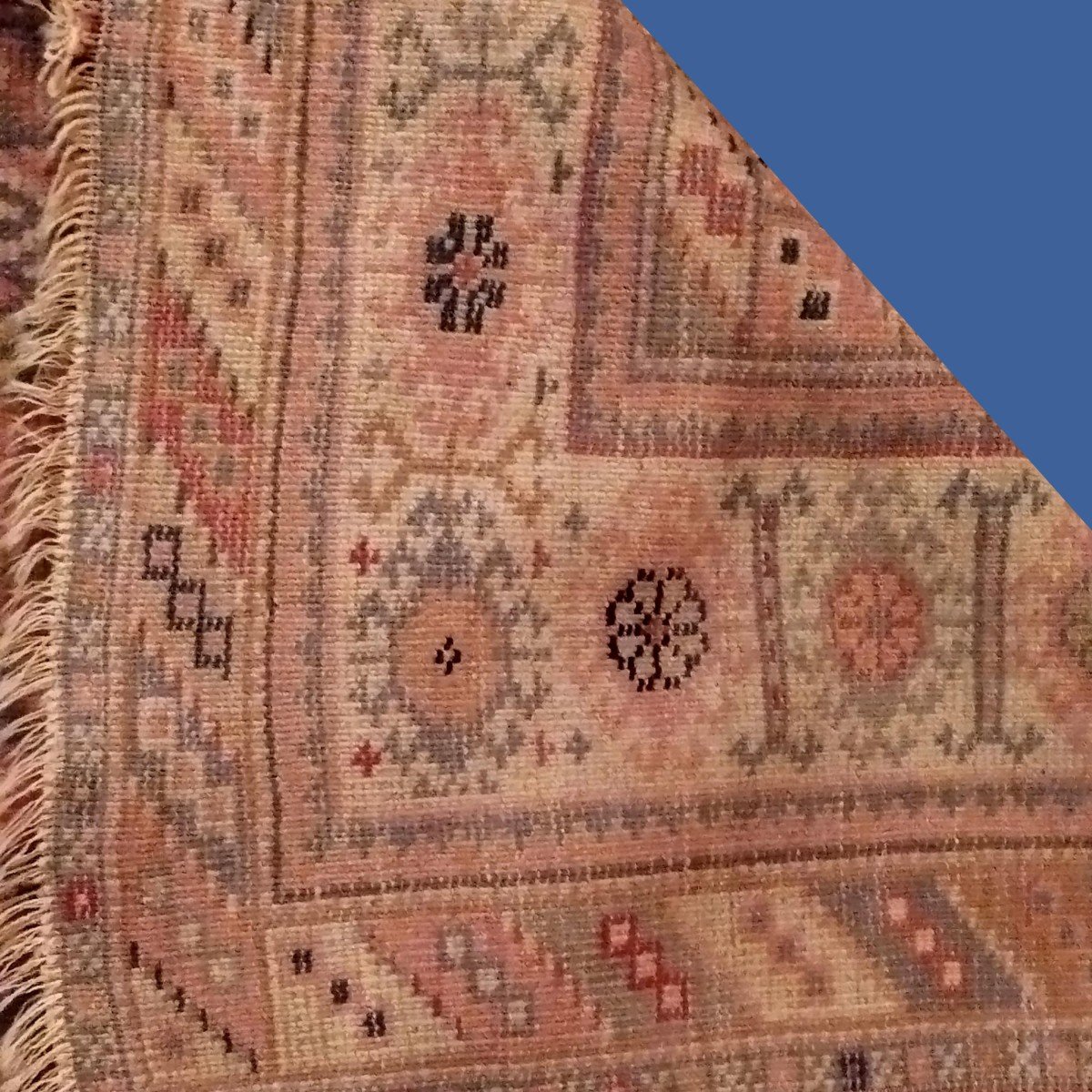Tapis à la façon des Kilims, laine sur laine nouée main, 195 x  272 cm, vers 1970 Turquie-photo-7