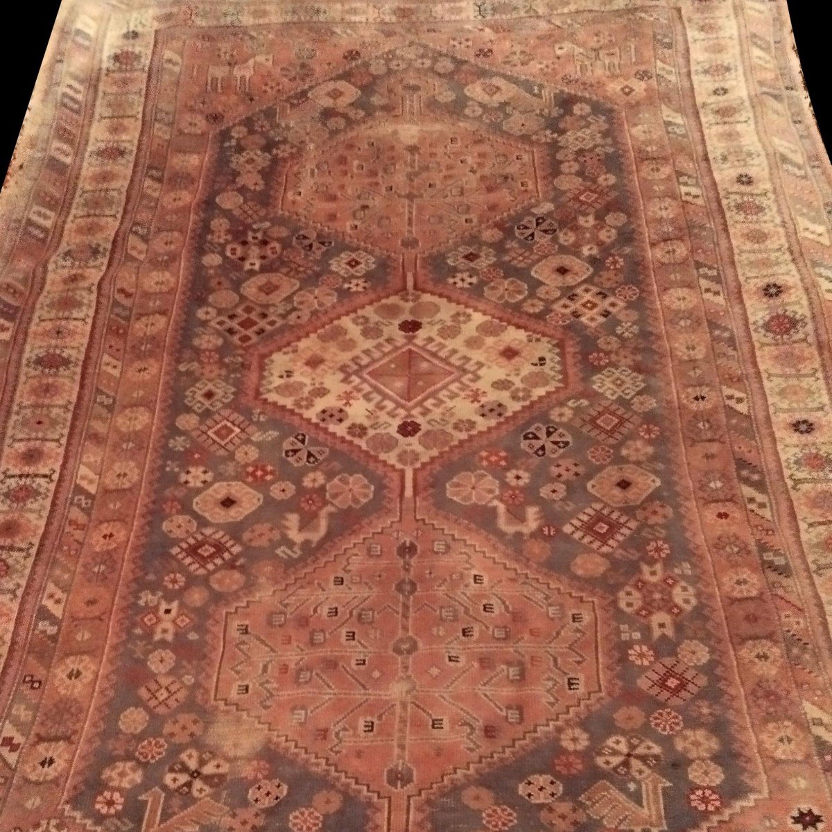 Tapis à la façon des Kilims, laine sur laine nouée main, 195 x  272 cm, vers 1970 Turquie