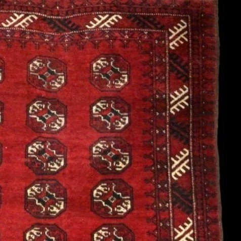 Afghan Rug, 111 X 156 Cm, Mid-20th Century, Hand-knotted Wool On Wool, Afghanistan, Good Condition-photo-4