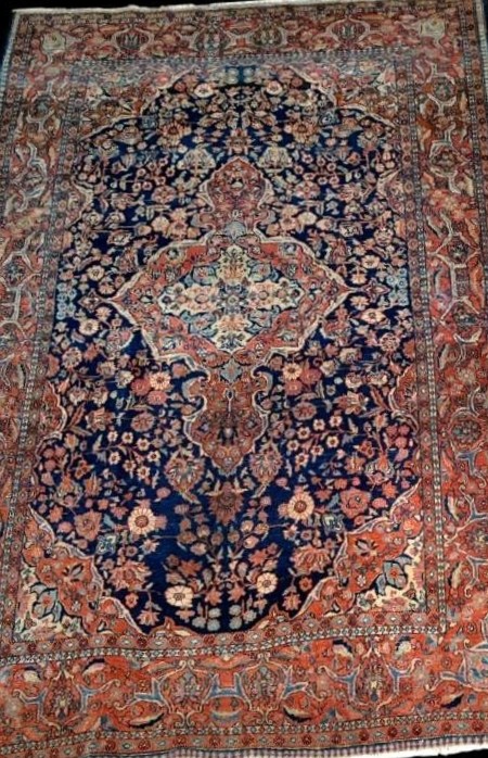 Pair Of Antique Sarouk Rugs, 135 X 197 Cm, Hand-knotted Kork Wool In Iran Circa 1900 - 1920-photo-3