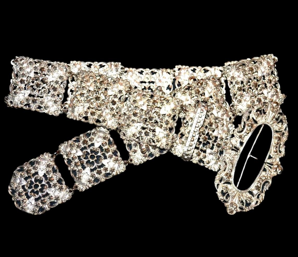 Ceinture de mariée complète, argent, empire Ottoman vers 1900 - 1920, très bon état-photo-2