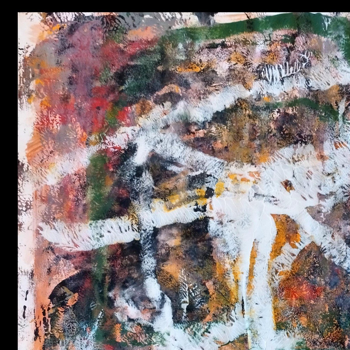 Erwin Steinbach - "the Walker" 2003, Acrylic & Gouache On Vellum - 65 X 50 Cm-photo-3
