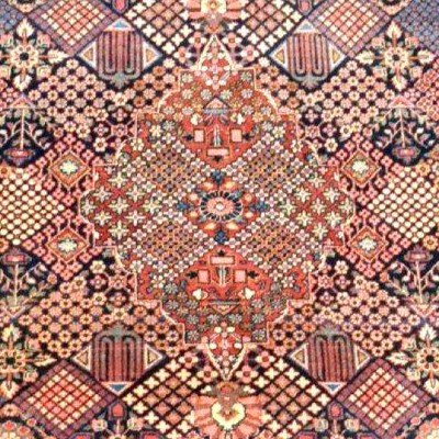 Tapis Samam ancien, 132 x 198 cm, laine nouée main en Iran vers 1920 - 1930, tapis méconnu