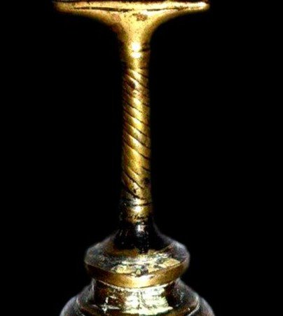 Ghanta Bell, Bronze, Internal Clapper, South India, Asia, 18th Century, Shivaite Cult-photo-3