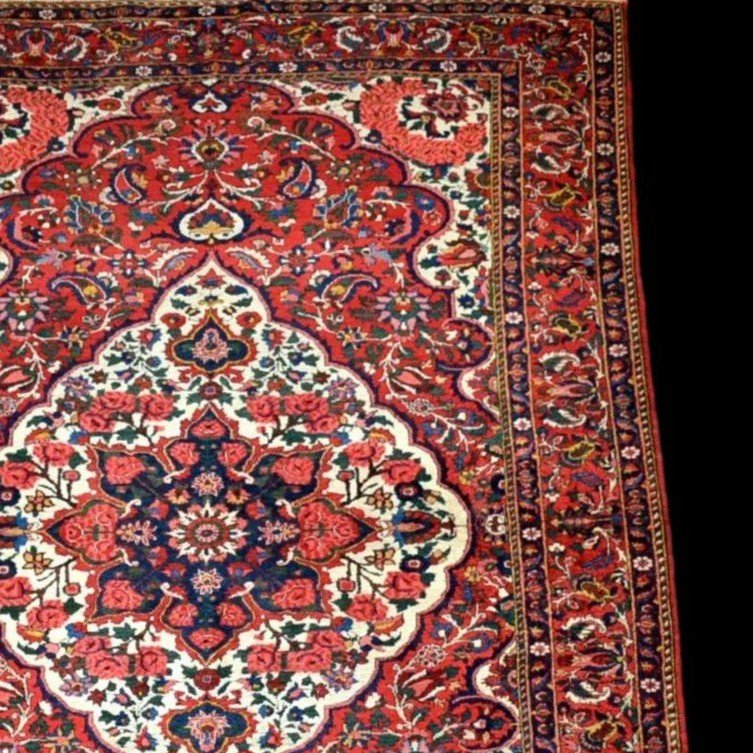Tapis Bakhtiar ancien, 147 x 211 cm, laine nouée main en Iran vers 1920 - 1930,  très bel état-photo-2