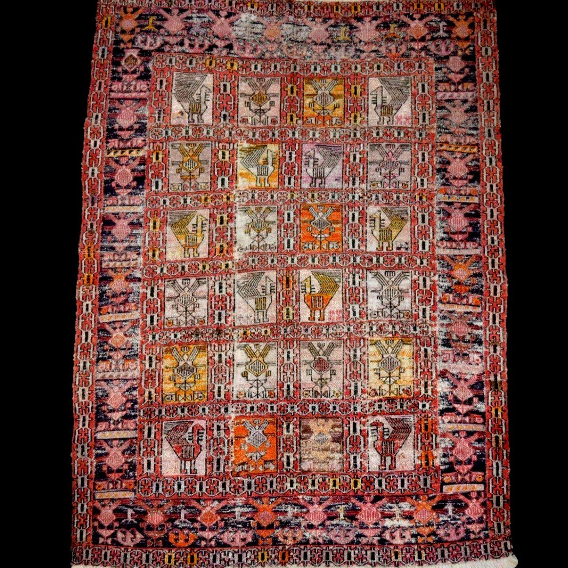 Rug - Kilim Soumak, 100 X 150 Cm, Finely Hand-knotted Wool In The Caucasus, Mid-20th Century-photo-2
