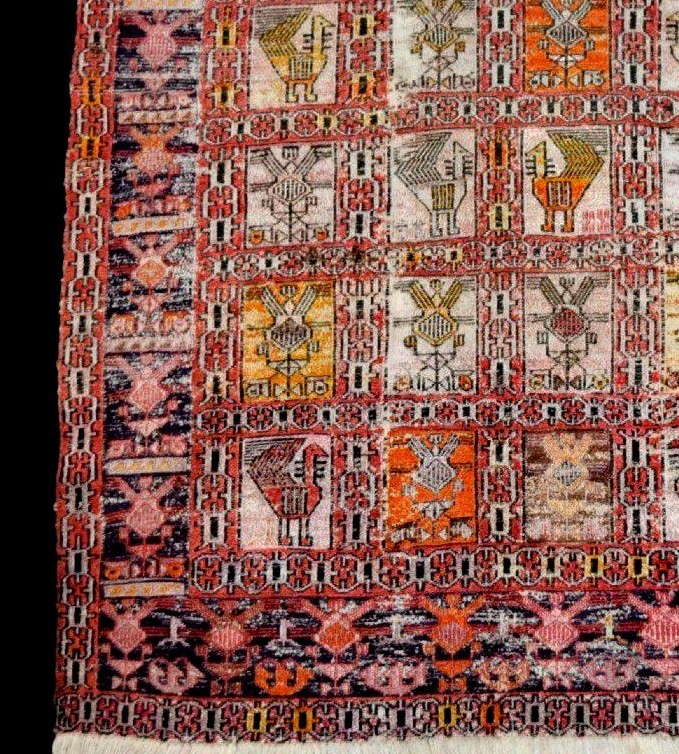 Rug - Kilim Soumak, 100 X 150 Cm, Finely Hand-knotted Wool In The Caucasus, Mid-20th Century-photo-2