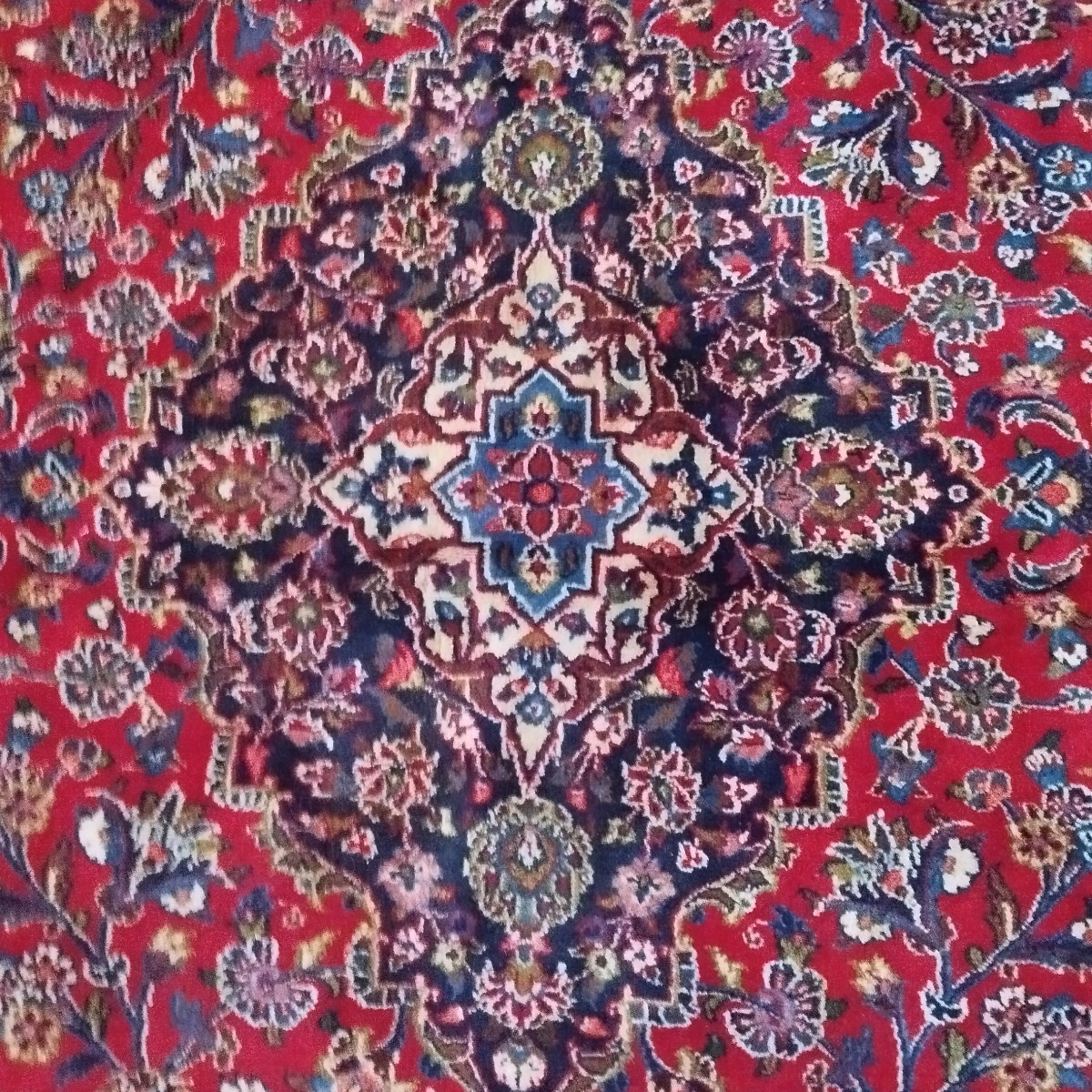 Kashan Rug, Persian, 295 Cm X 378 Cm, Kork Wool Hand-knotted In Iran Circa 1980 In Perfect Condition