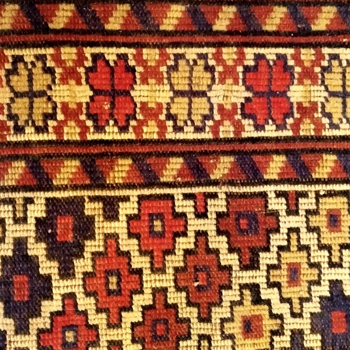 Afghan Rug With Stylized Flower Decoration, 100 X 175 Cm, Woven Around 1950, Bam Region, -photo-5