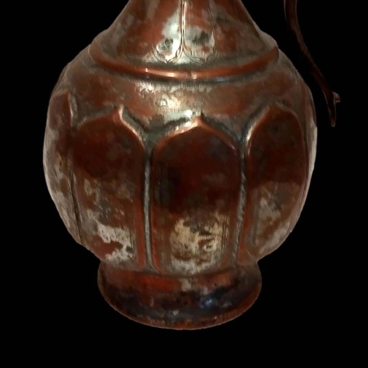 Aiguière Ottomane, Turquie, cuivre anciennement étamé, Empire Ottoman de la fin du XVIIIème -photo-1