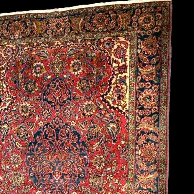 Tapis Kashan ancien, 150 x 223 cm, laine kork nouée main, Kadjar, XIXème siècle, qualité Musée-photo-2