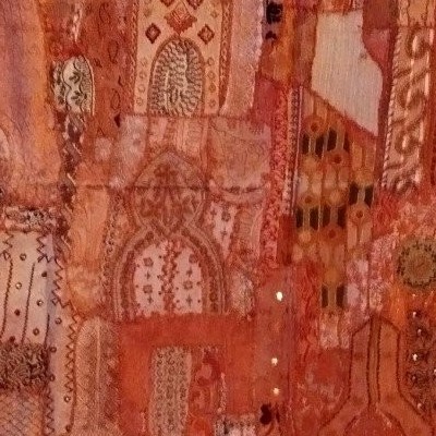 Broderie miroir ou Sheesha ancien, 156 x 210 cm, Gujarat, Inde , 1970, très bon état