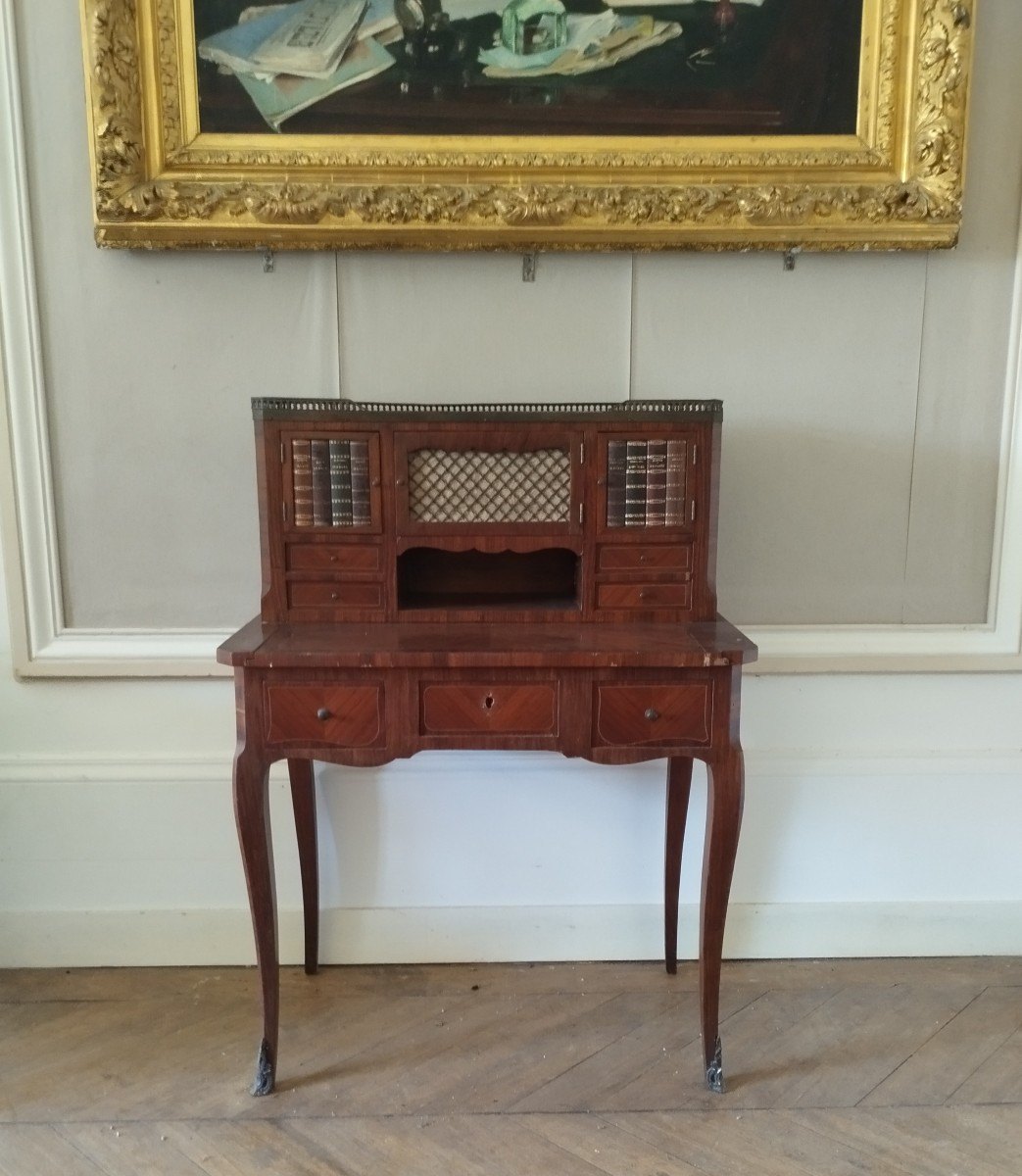 Secrétaire - bonheur du jour Napoléon III , bureau, cabinet, fin du XIXème siècle-photo-6
