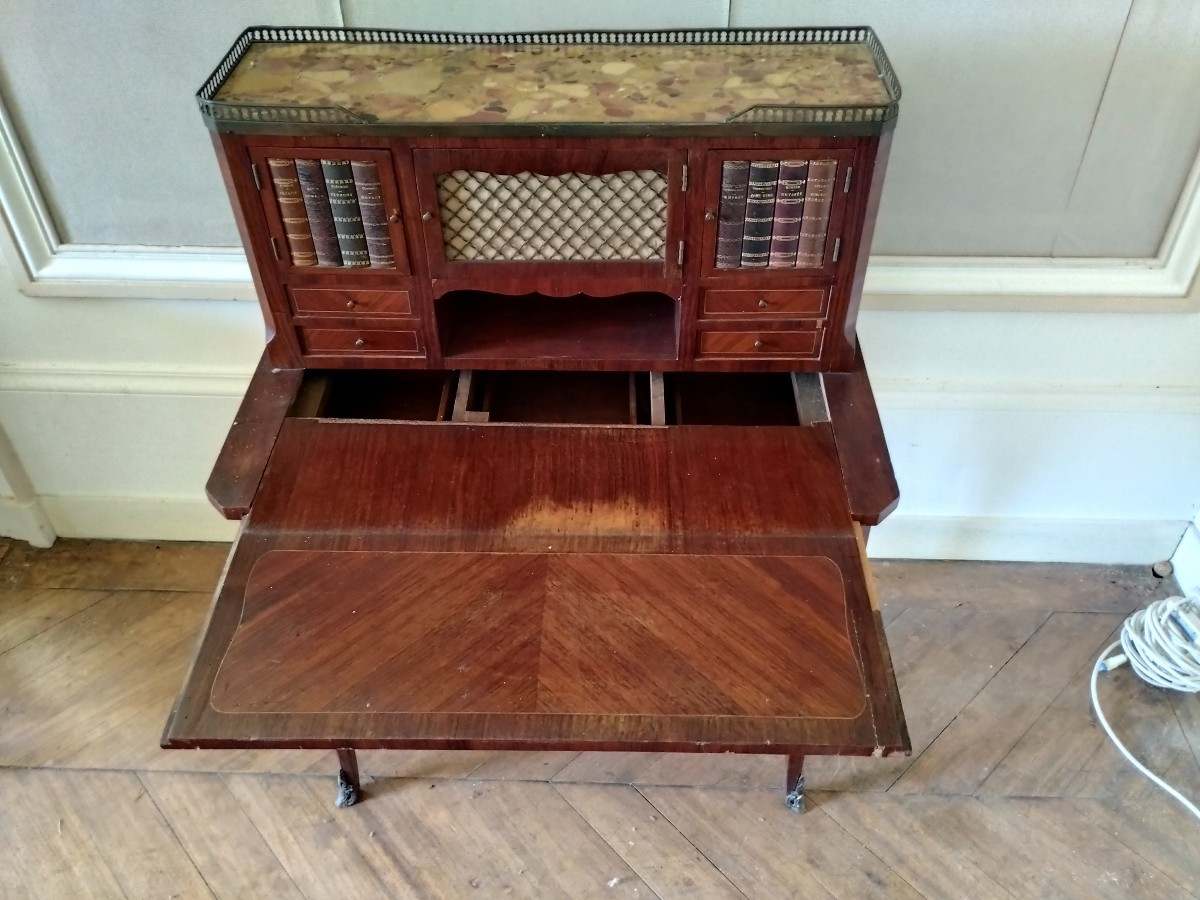 Secrétaire - bonheur du jour Napoléon III , bureau, cabinet, fin du XIXème siècle-photo-8