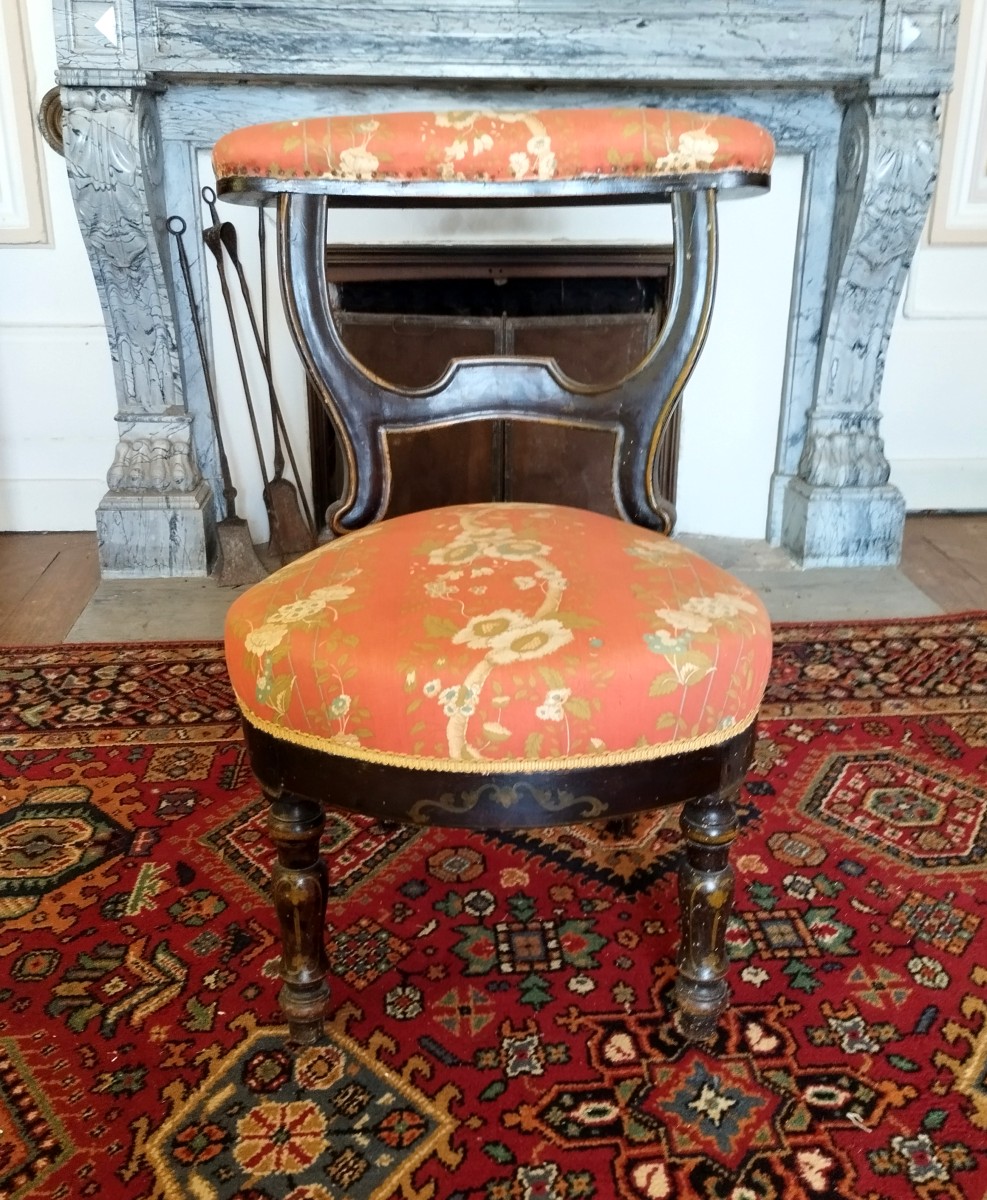 Deux fauteuils et une banquette de  style Louis XVI , fin du XIXème,  Début du XXème siècle-photo-4