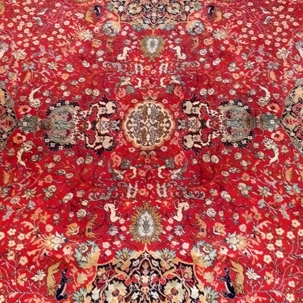 Tabriz Rug, 276 X 373 Cm, Indo-persian, Hand-knotted Wool Circa 1960, Very Good Condition-photo-4