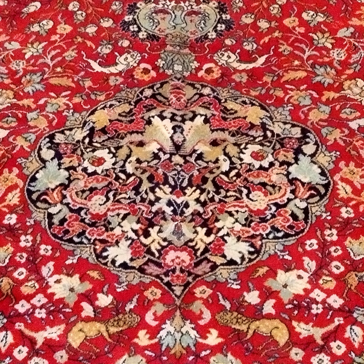 Tabriz Rug, 276 X 373 Cm, Indo-persian, Hand-knotted Wool Circa 1960, Very Good Condition