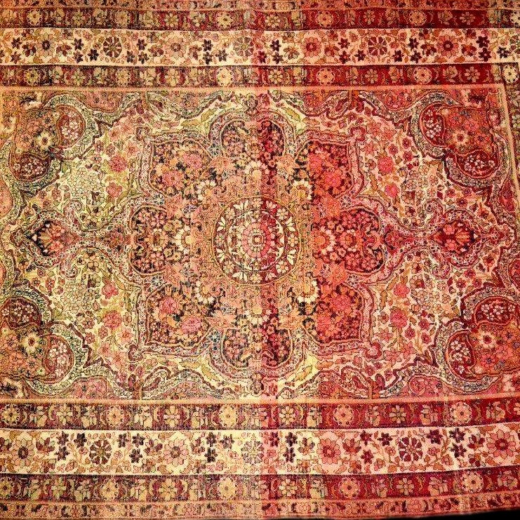 Kirman Carpet Circa 1880, 136 X 179 Cm, Hand-knotted Wool In Persia, Iran, Kajar Dynasty-photo-3
