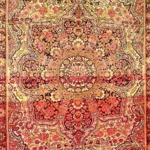 Kirman Carpet Circa 1880, 136 X 179 Cm, Hand-knotted Wool In Persia, Iran, Kajar Dynasty