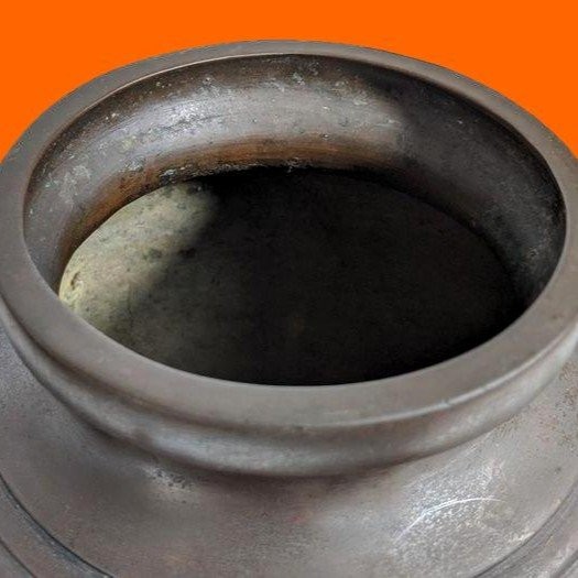 Vase, Japon, style archaïque, en bronze, période Meiji, fin du XIXème siècle, très bon état-photo-5