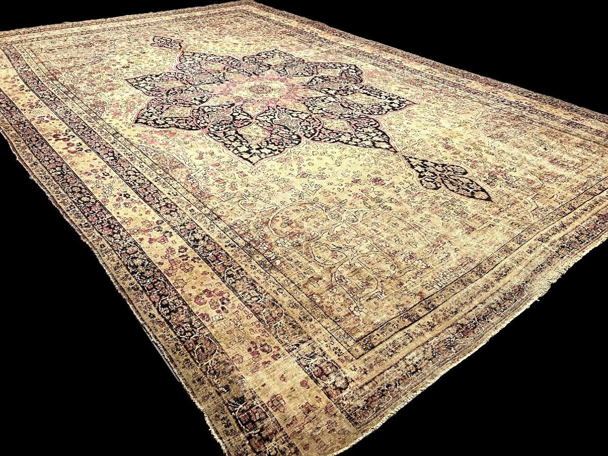 Kirman Raver 19th Century, 320 X 490 Cm, Hand-knotted Wool, Persian, Iran, Antique Museum-photo-1