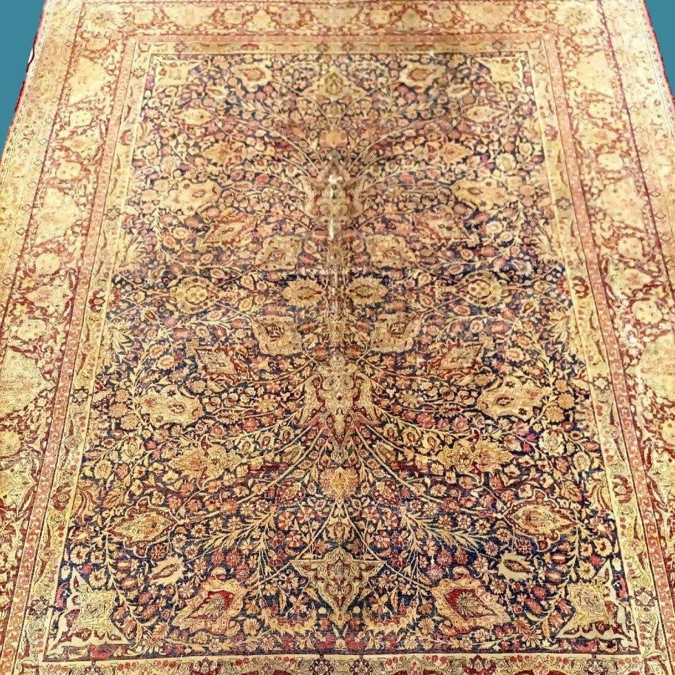 Kirman Raver 19th Century, 320 X 490 Cm, Hand-knotted Wool, Persian, Iran, Antique Museum-photo-6