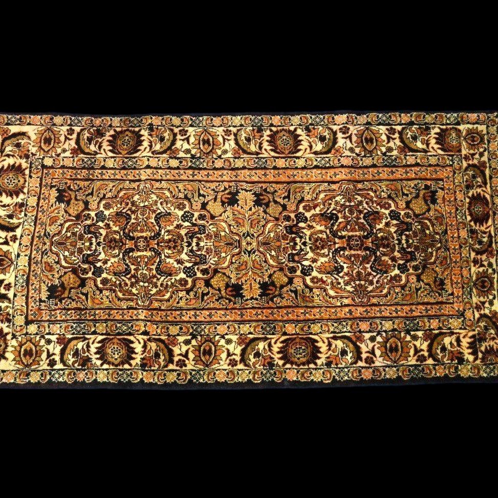 Mashhad Rug, 108 X 218 Cm, Hand-knotted Kork Wool In Iran Circa 1970 - 1980, Perfect Condition-photo-3