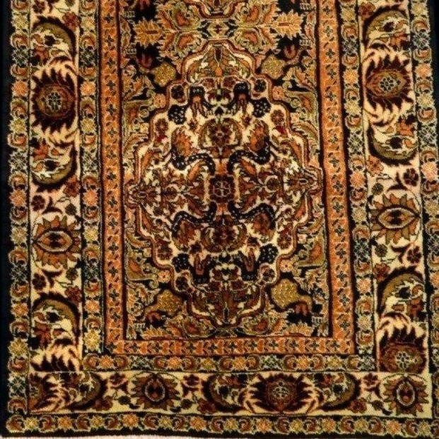 Mashhad Rug, 108 X 218 Cm, Hand-knotted Kork Wool In Iran Circa 1970 - 1980, Perfect Condition-photo-2