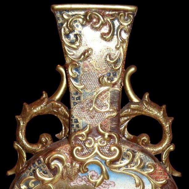 Vase gourde, porcelaine,  japon, grande taille, 44,5 cm, fin XIXème, début du XXème siècle-photo-3
